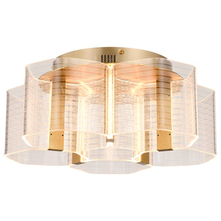 Kenzo LED Flush Mount in Polished Anodized Bronze