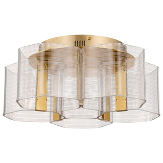 Kenzo LED Flush Mount in Polished Anodized Bronze
