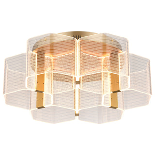 Kenzo LED Flush Mount in Polished Anodized Bronze