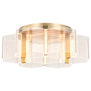 Kenzo LED Flush Mount in Polished Anodized Bronze