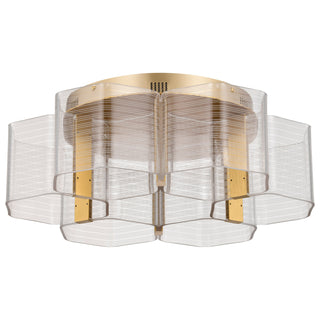 Kenzo LED Flush Mount in Polished Anodized Bronze