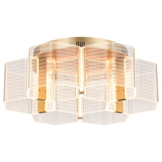 Kenzo LED Flush Mount in Polished Anodized Bronze