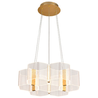 Kenzo LED Chandelier in Polished Anodized Bronze