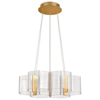 Kenzo LED Chandelier in Polished Anodized Bronze