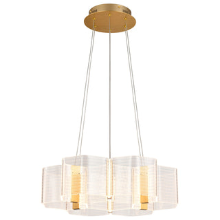 Kenzo LED Chandelier in Polished Anodized Bronze