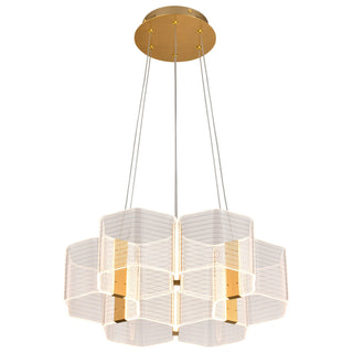 Kenzo LED Chandelier in Polished Anodized Bronze