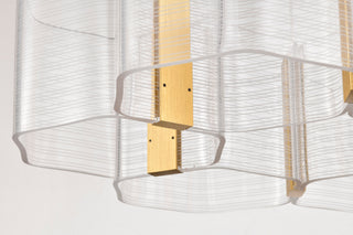 Kenzo LED Chandelier in Polished Anodized Bronze