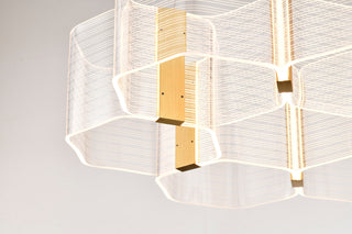 Kenzo LED Chandelier in Polished Anodized Bronze