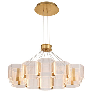 Kenzo LED Chandelier in Polished Anodized Bronze