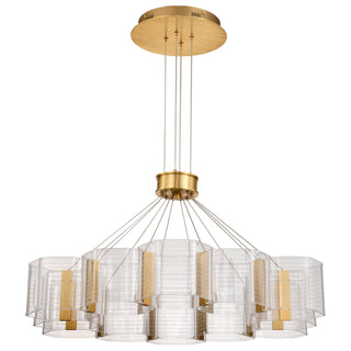 Kenzo LED Chandelier in Polished Anodized Bronze