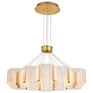 Kenzo LED Chandelier in Polished Anodized Bronze