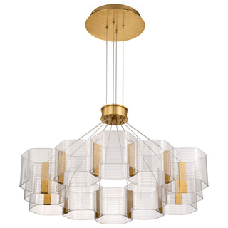 Kenzo LED Chandelier in Polished Anodized Bronze