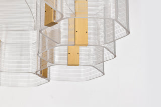 Kenzo LED Chandelier in Polished Anodized Bronze