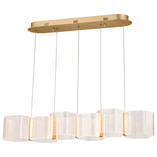 Kenzo LED Island Pendant in Polished Anodized Bronze