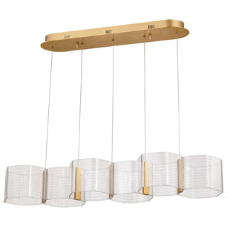 Kenzo LED Island Pendant in Polished Anodized Bronze