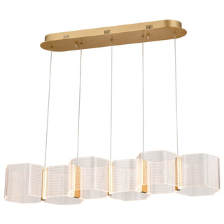 Kenzo LED Island Pendant in Polished Anodized Bronze