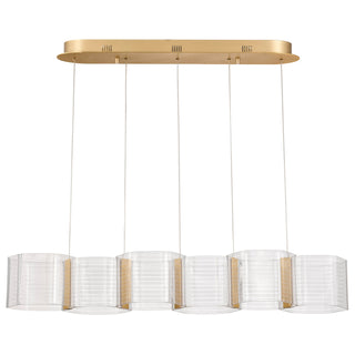 Kenzo LED Island Pendant in Polished Anodized Bronze