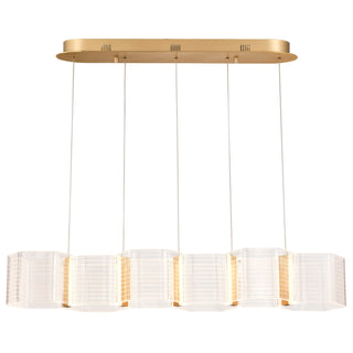Kenzo LED Island Pendant in Polished Anodized Bronze