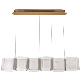 Kenzo LED Island Pendant in Polished Anodized Bronze
