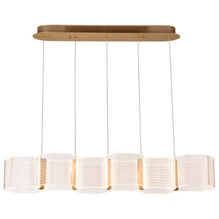 Kenzo LED Island Pendant in Polished Anodized Bronze