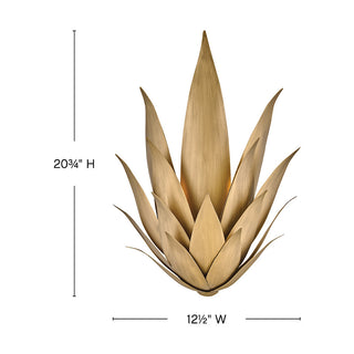 Agave LED Wall Sconce in Burnished Gold