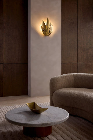 Agave LED Wall Sconce in Burnished Gold