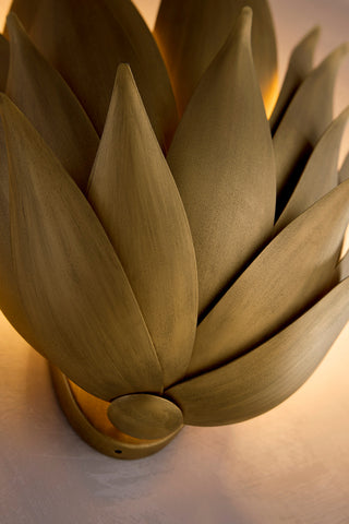 Agave LED Wall Sconce in Burnished Gold