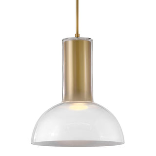 Ombra LED Pendant in Lacquered Brass