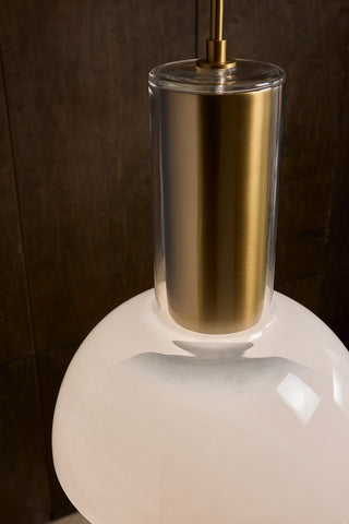 Ombra LED Pendant in Lacquered Brass
