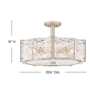 Florian LED Semi-Flush Mount in Glacial