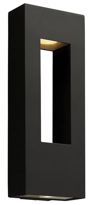 Atlantis Large Wall Mount Lantern in Satin Black