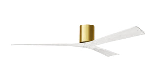 Matthews Fan Company - IR3H-BRBR-MWH-72 - 72" Ceiling Fan - Irene-3H - Brushed Brass