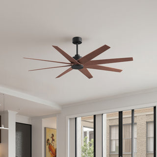 Matthews Fan Company - AN-BK-WN-64 - 64" Ceiling Fan - Ariella - Matte Black