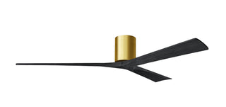 Matthews Fan Company - IR3H-BRBR-BK-72 - 72" Ceiling Fan - Irene-3H - Brushed Brass