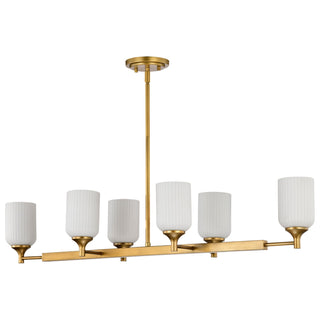 Nuvo Lighting - 60-8669 - Six Light Island Pendant - Solara - Natural Brass