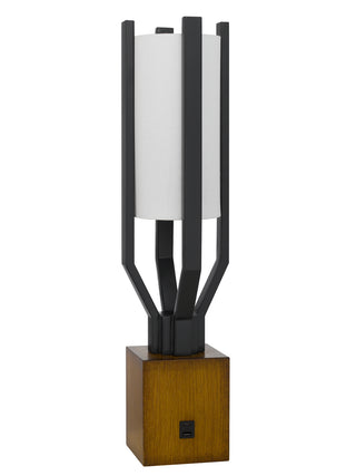 Cal Lighting - BO-3233TB - One Light Table Lamp - Woodsmere - Matte Black/Wood