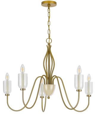 Cal Lighting - FX-3818-5 - Five Light Chandelier - Kalamaria - Antique Brass
