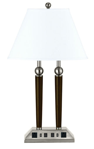 Cal Lighting - LA-8005DK-3R-BS - Two Light Desk lamp - Desk - Espresso/Brushed Steel