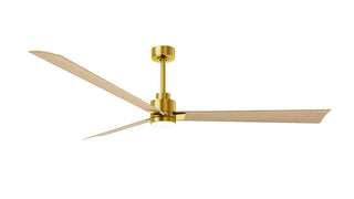 Matthews Fan Company - AKLK-BRBR-LM-72 - 72" Ceiling Fan - Alessandra - LK - Brushed Brass