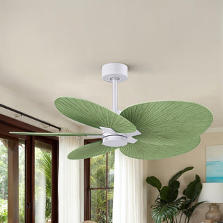 Alessandra Tropical Five Blade Ceiling Fan in Brushed Nickel