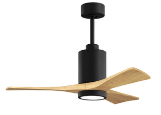 Matthews Fan Company - PA3-BK-LM-42 - 42" Ceiling Fan - Patricia-3 - Matte Black