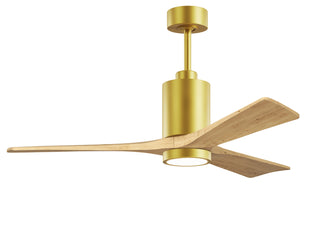 Matthews Fan Company - PA3-BRBR-LM-52 - 52" Ceiling Fan - Patricia-3 - Brushed Brass
