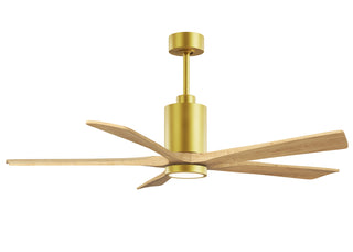 Matthews Fan Company - PA5-BRBR-LM-60 - 60" Ceiling Fan - Patricia-5 - Brushed Brass