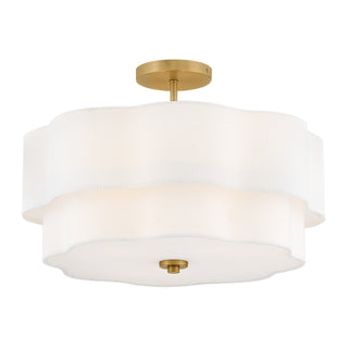 Hinkley - 47733LCB - LED Semi-Flush Mount - Gwen - Lacquered Brass