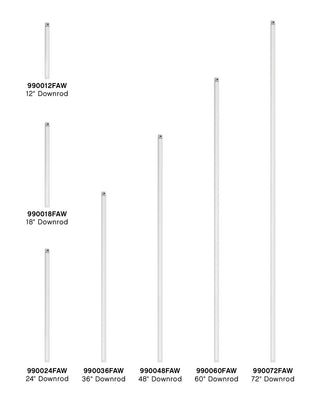 Hinkley - 990012FAW - Downrod - 12" Downrod - Appliance White