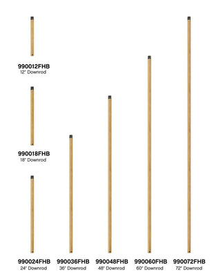 Hinkley - 990012FHB - Downrod - 12" Downrod - Heritage Brass