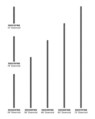 Hinkley - 990012FMB - Downrod - 12" Downrod - Matte Black