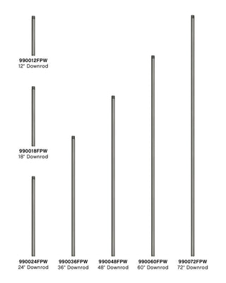 Hinkley - 990018FPW - Downrod - 18" Downrod - Pewter