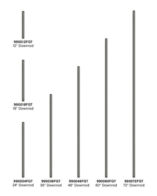 Hinkley - 990072FGT - Downrod - 72" Downrod - Graphite