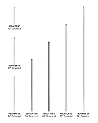 Hinkley - 990072FSS - Downrod - 72" Downrod - Satin Steel